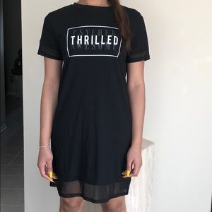 Black shirt dress